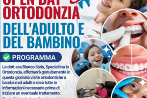 L’8 e il 22 aprile torna l’Open Day Ortodonzia dell’adulto e del bambino presso lo Studio Bianco
